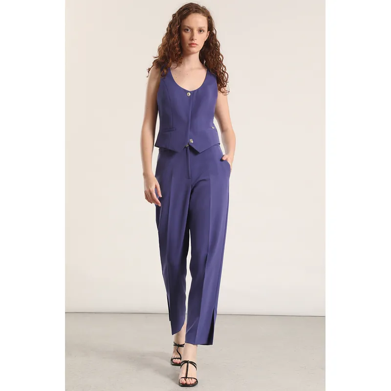 LIOLA - Pantalón sastre con cinturón liola mujer arandano