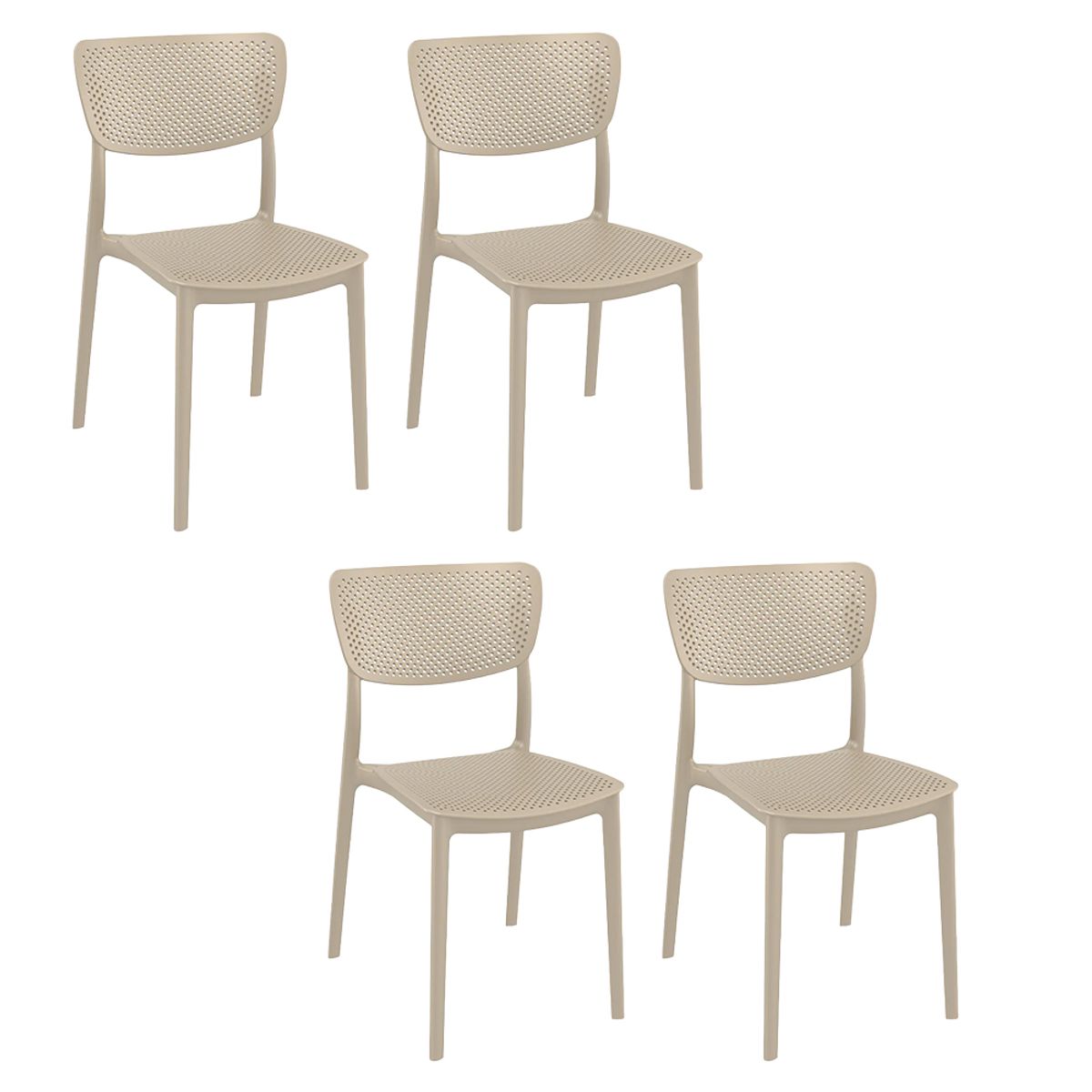 DECO EXTERIOR - 4 Sillas de exterior Lucy color arena