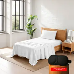 OKAERI - JUEGO DE SABANAS 1 PLAZA 3 PIEZAS - Blanco - 1 PLAZA