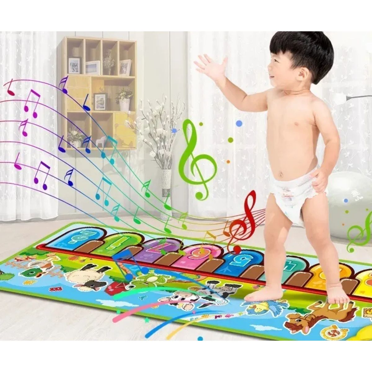 GENERICO - Alfombrilla Piano Musical Para Niños Animales