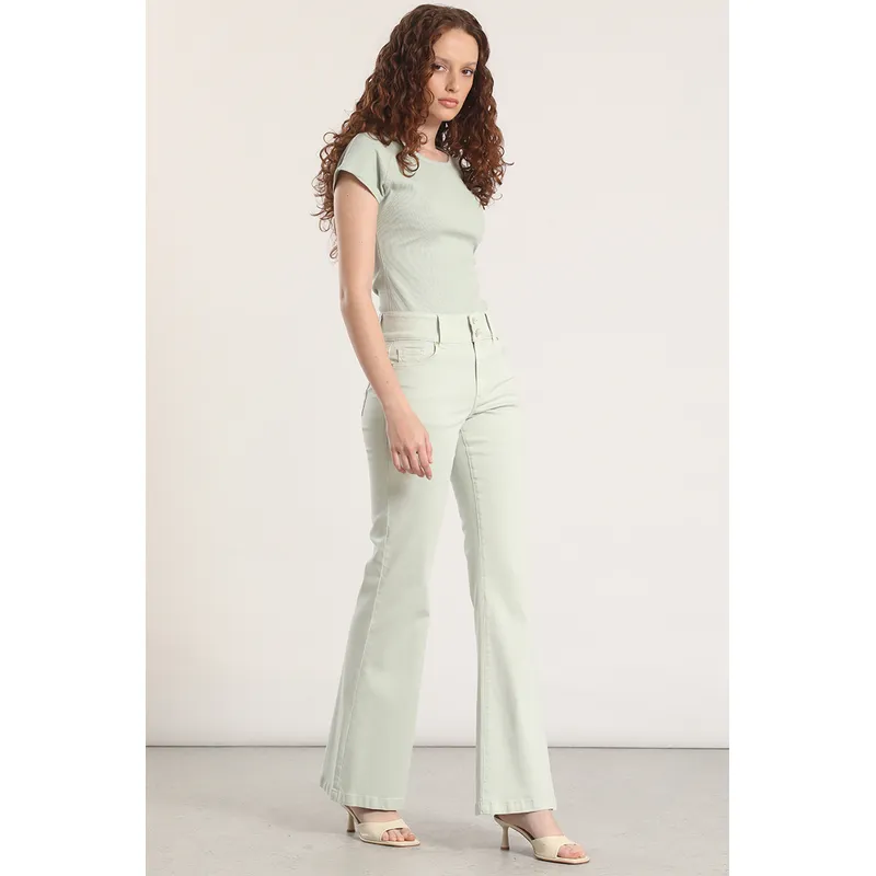 LIOLA - Jeans flare liola mujer verde