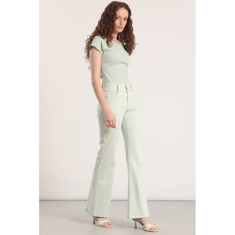 LIOLA - Jeans flare liola mujer verde