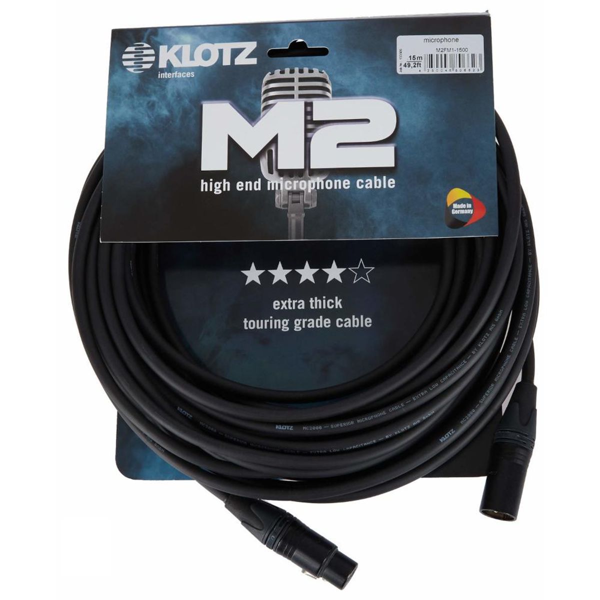 KLOTZ - Cable Microfono XLR 15 metros Klotz M2FM1-1500