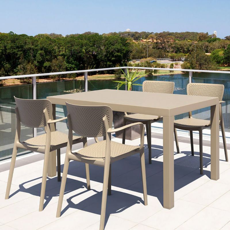 DECO EXTERIOR - 4 Sillas de exterior Loft color Arena