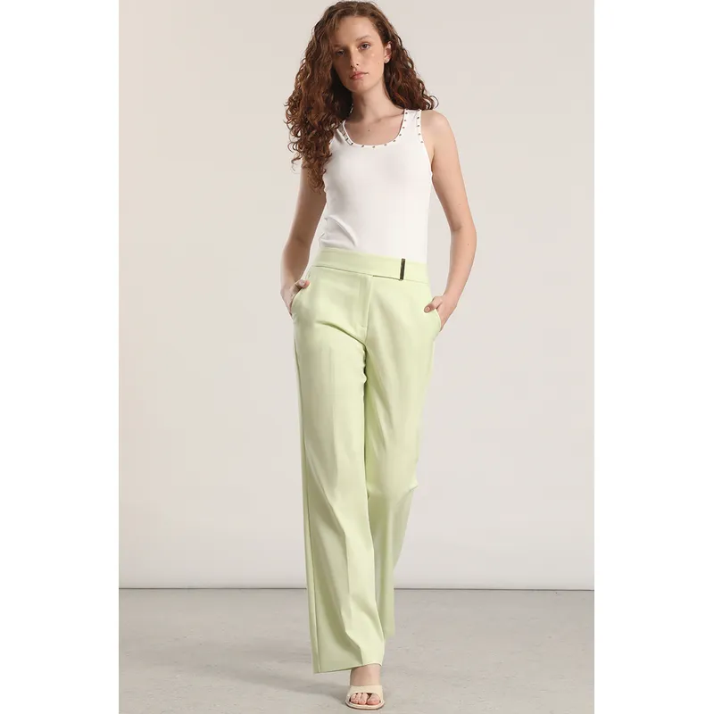 LIOLA - Pantalón flare liola mujer pistacho
