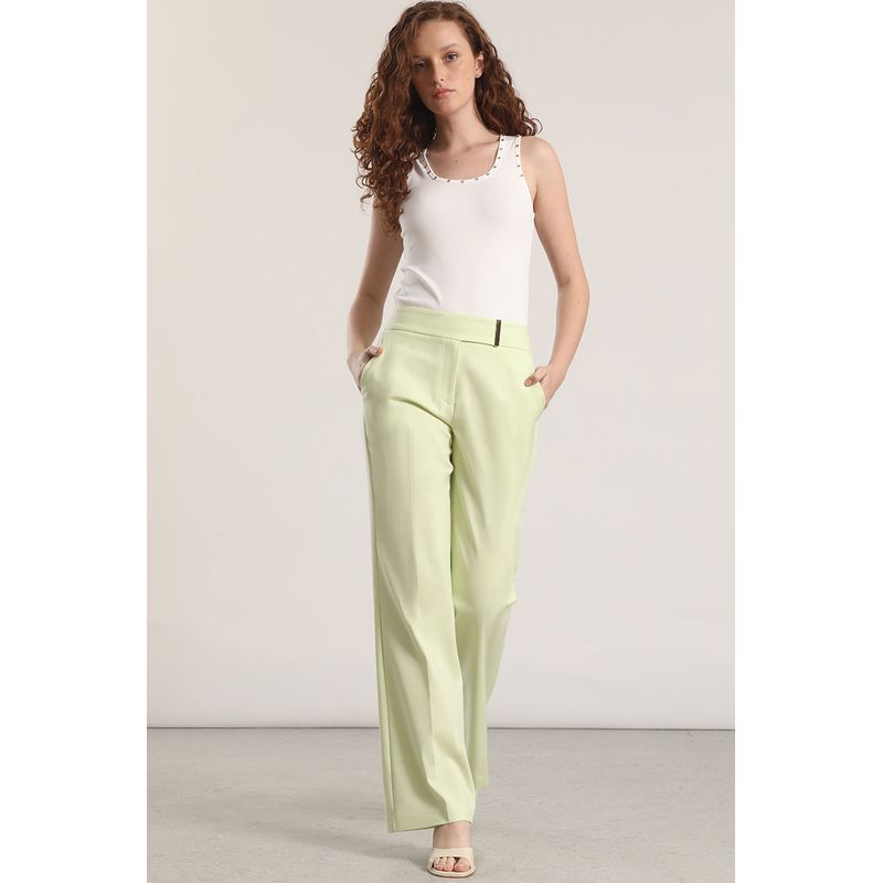 LIOLA - Pantalón flare liola mujer pistacho