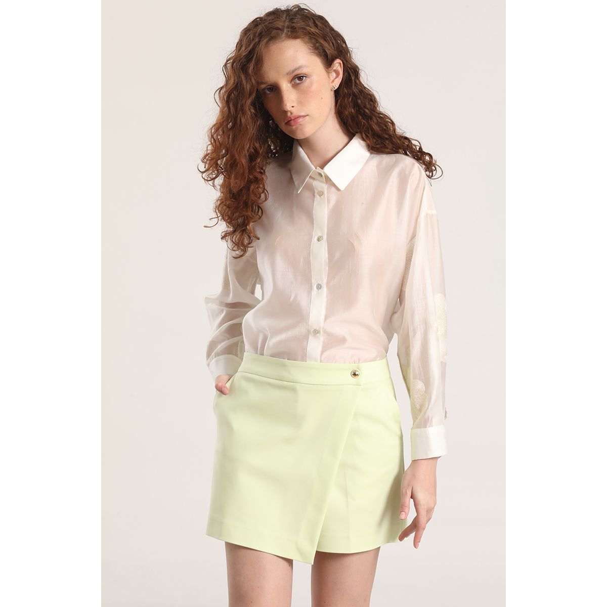 LIOLA - Falda pantalón Liola mujer pistacho