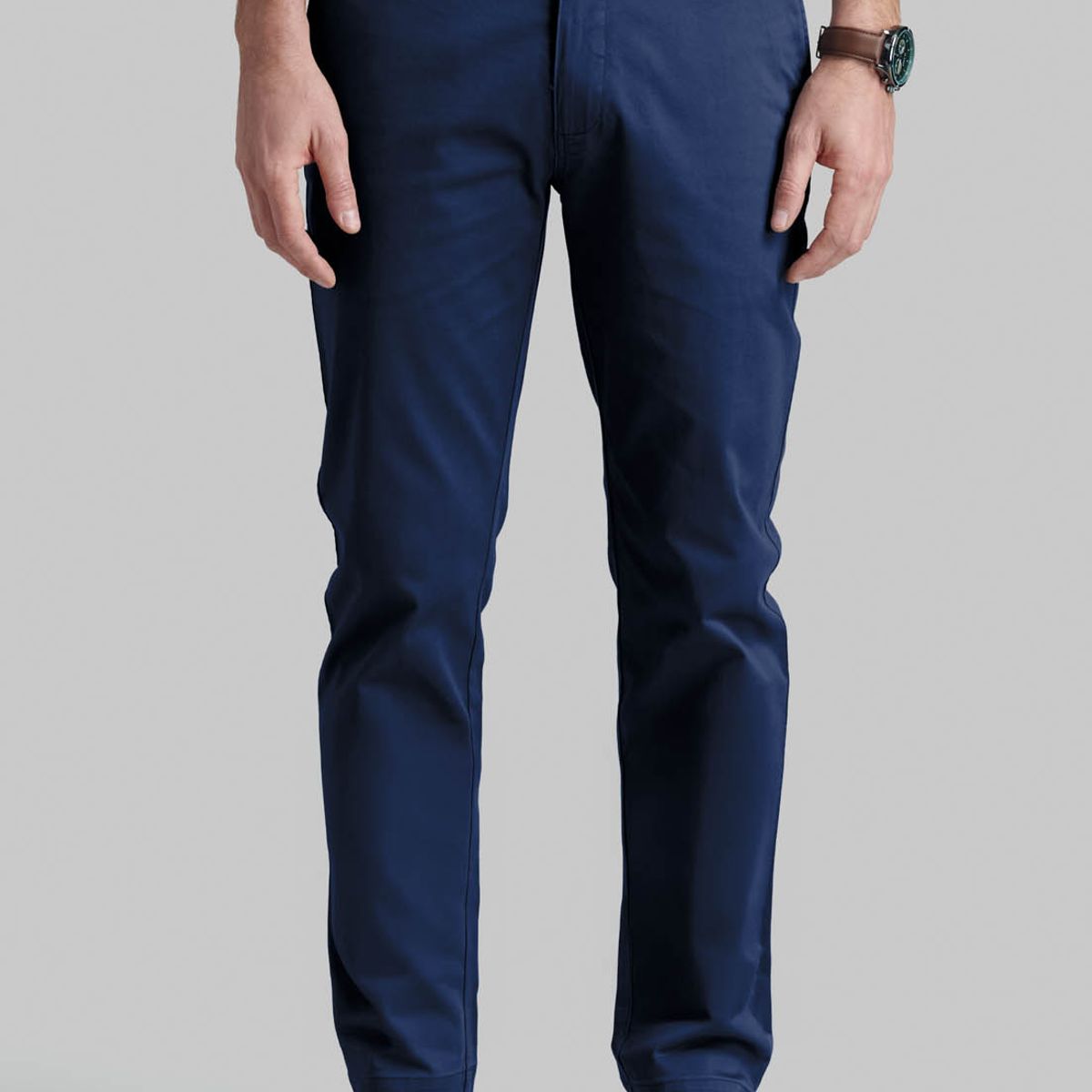 FEROUCH - Pantalón Twill Slim /31 Business Azul Ferouch
