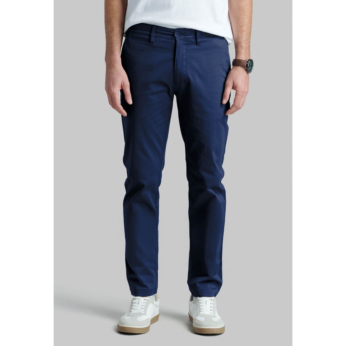 FEROUCH - Pantalón Twill Slim /31 Business Azul Ferouch