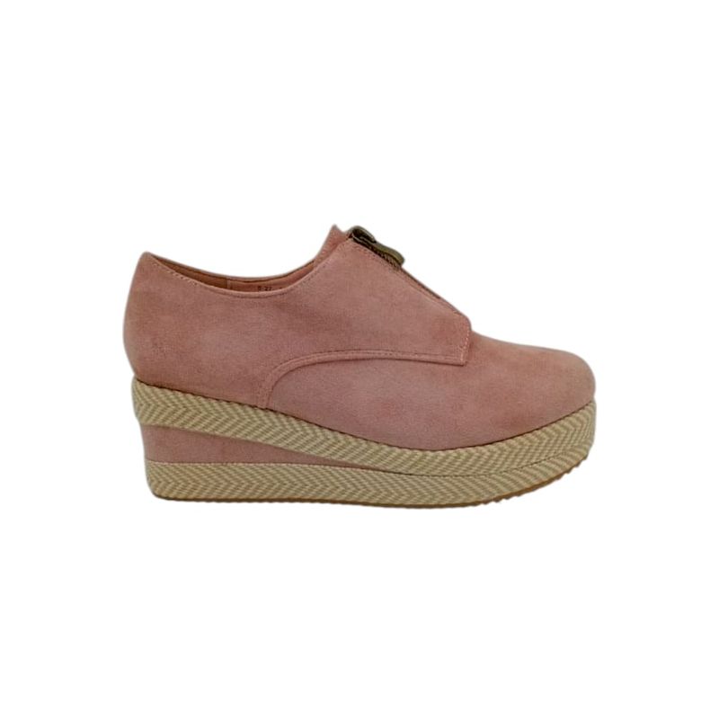 HERIEL - Zapato Panchita Rosa Gamuza