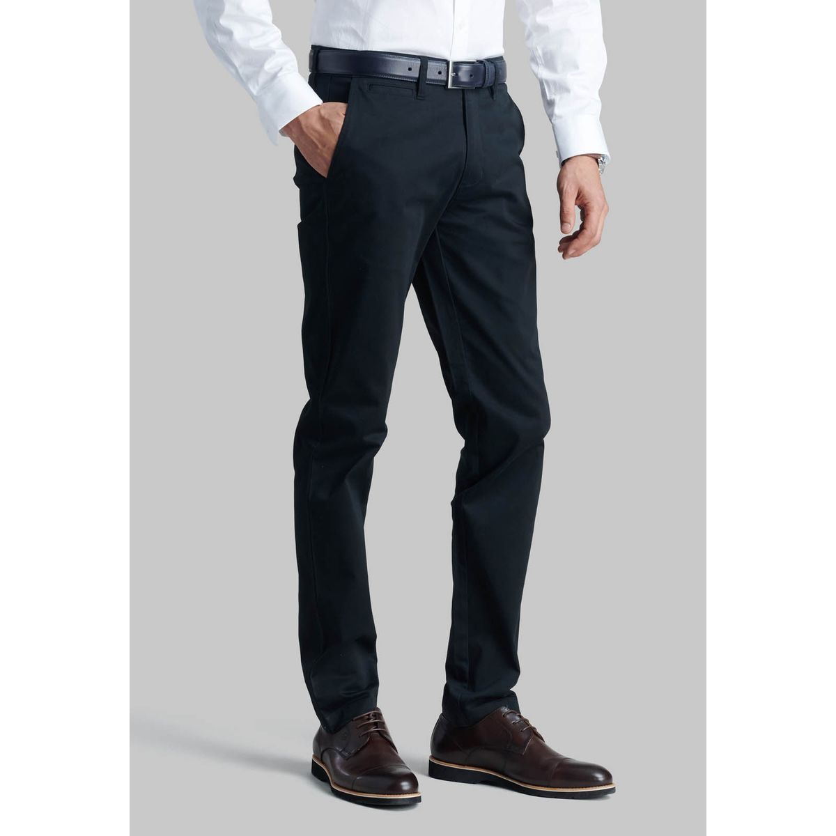 FEROUCH - Pantalón Twill Slim /33 Negro Ferouch