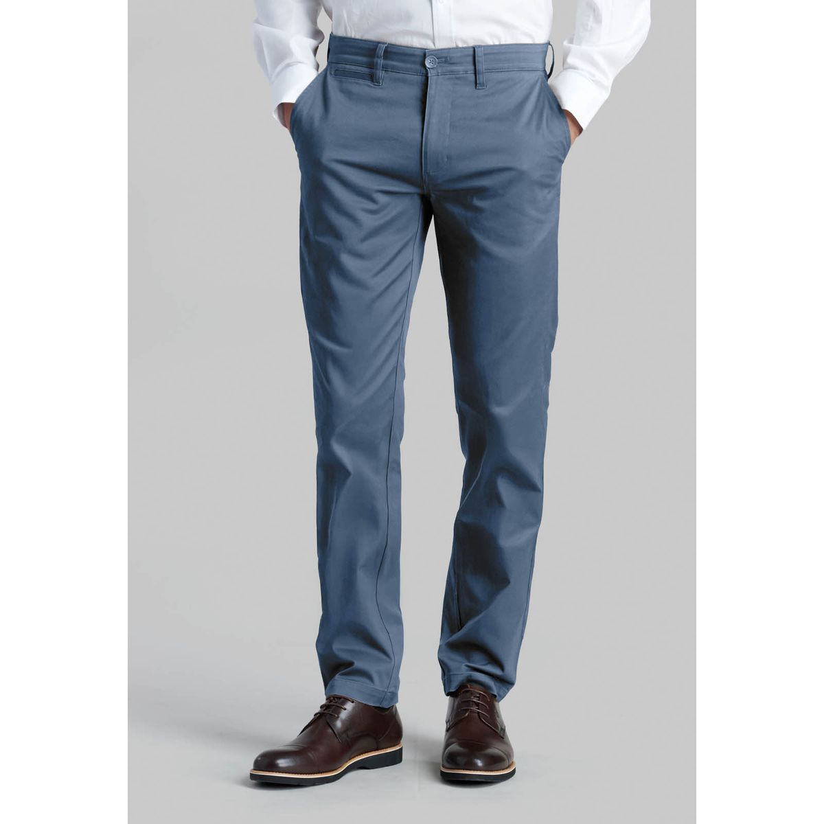 FEROUCH - Pantalón Twill Slim /33 Gris Ferouch