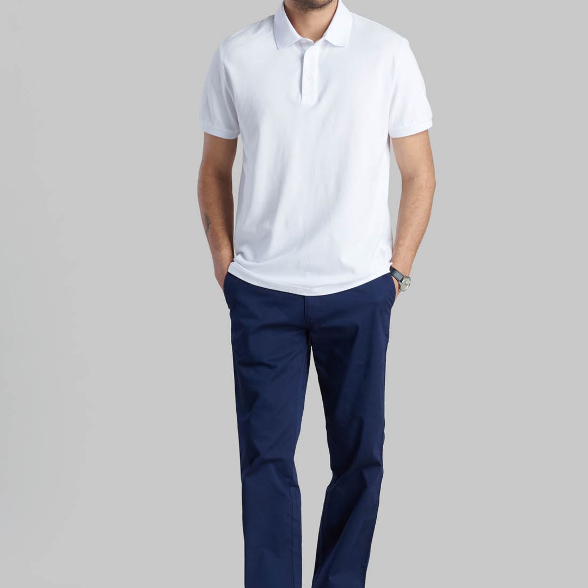 FEROUCH - Pantalón Twill Without Pleats L/31 Business Azul Ferouch