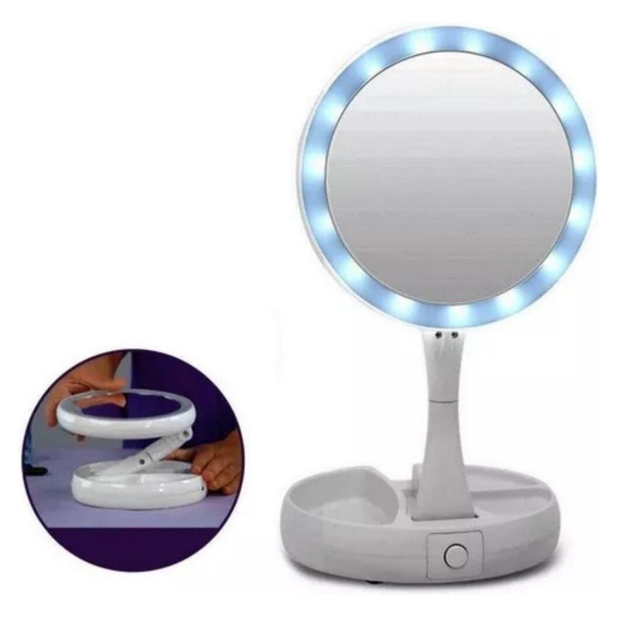 GENERICO - Espejo Con Luz Led Para Maquillaje  Aumento