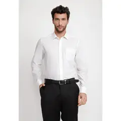 TRIAL - Camisa Hombre Formal Popelina Classic Blanco
