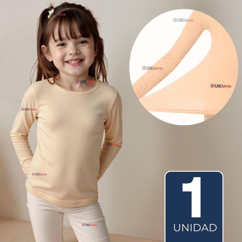 UTILISIMO - Camiseta De Panty Elástica Transpirable Manga Larga Nylon Segunda Piel