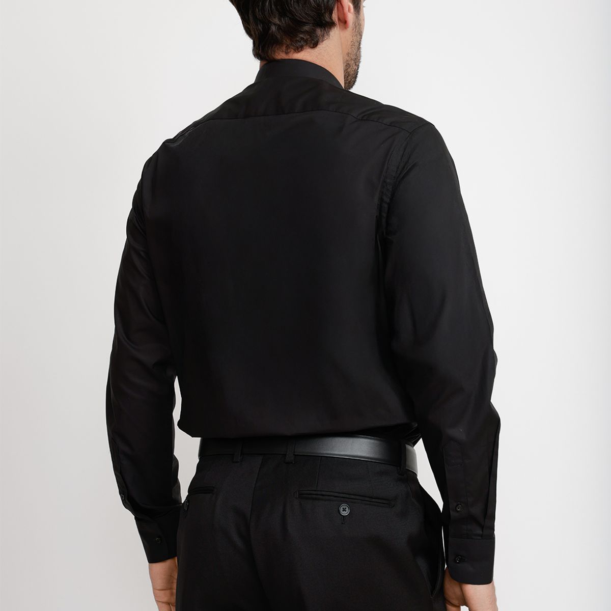TRIAL - Camisa Hombre Formal Popelina Classic Negro