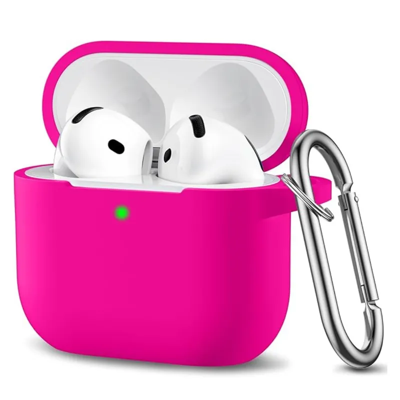 GENERICO - Carcasa Funda Silicona Para AirPods 4 2024 - Fucsia