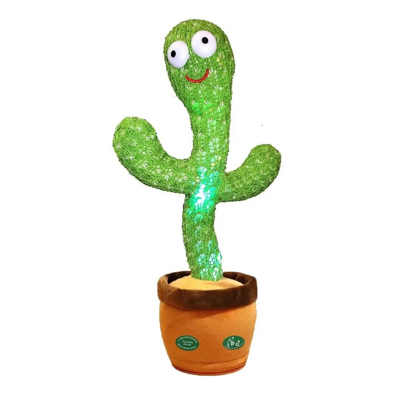 GENERICO - Cactus Bailarín Musical Repetidor Recargable Voz Interactivo