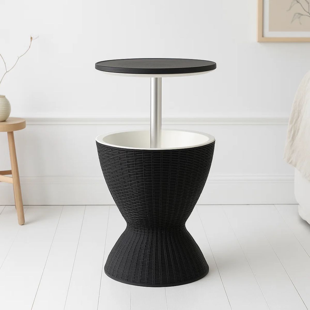 PANDALINO - Mesa Cooler Yarra - Rattan Sintético - Regulable para Terraza y Bar