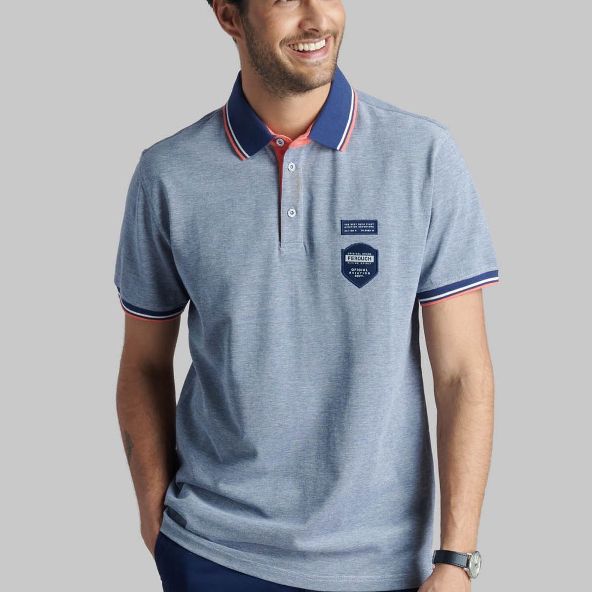 FEROUCH - Polera Texas Azul Ferouch
