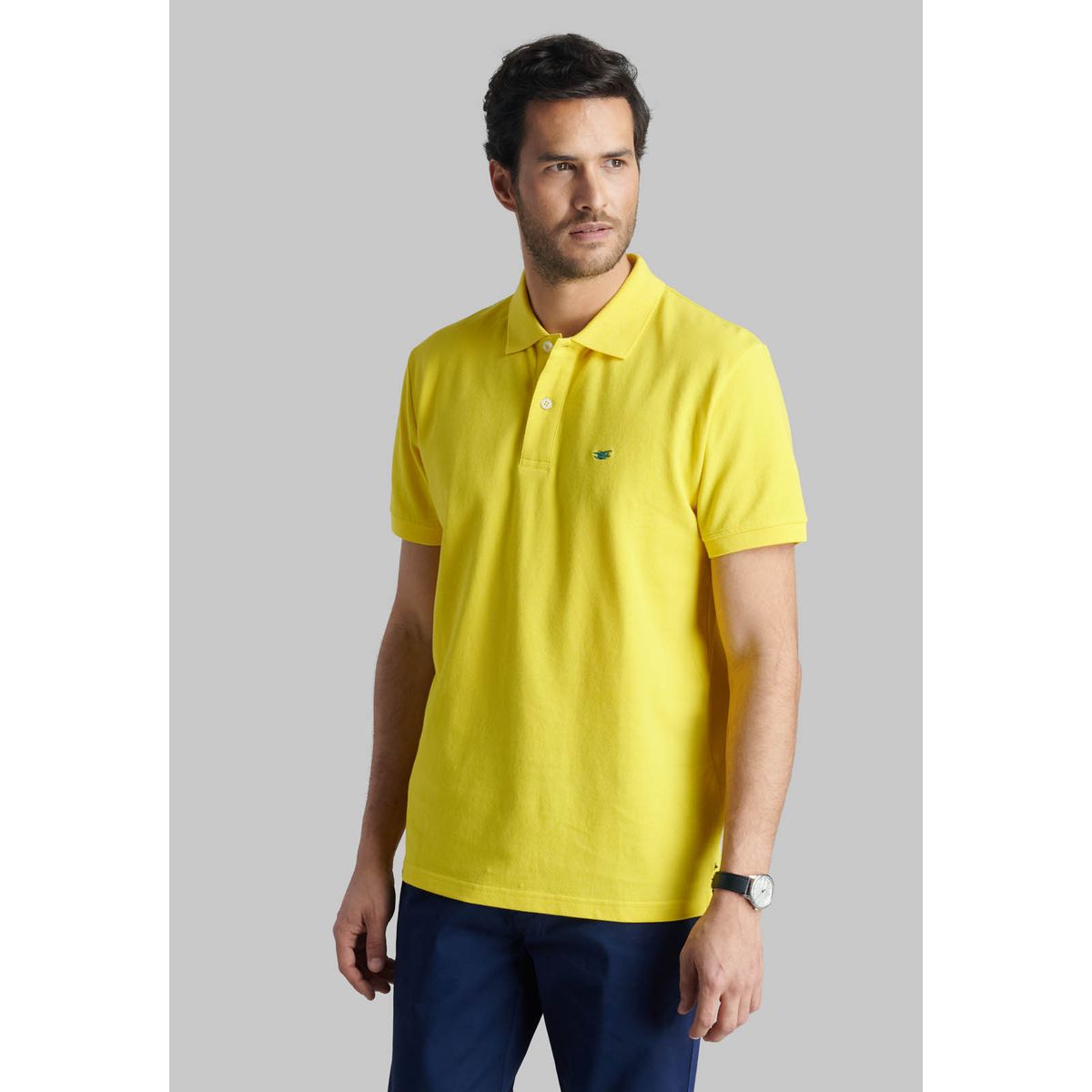 FEROUCH - Polera Pique Basica Amarillo Ferouch