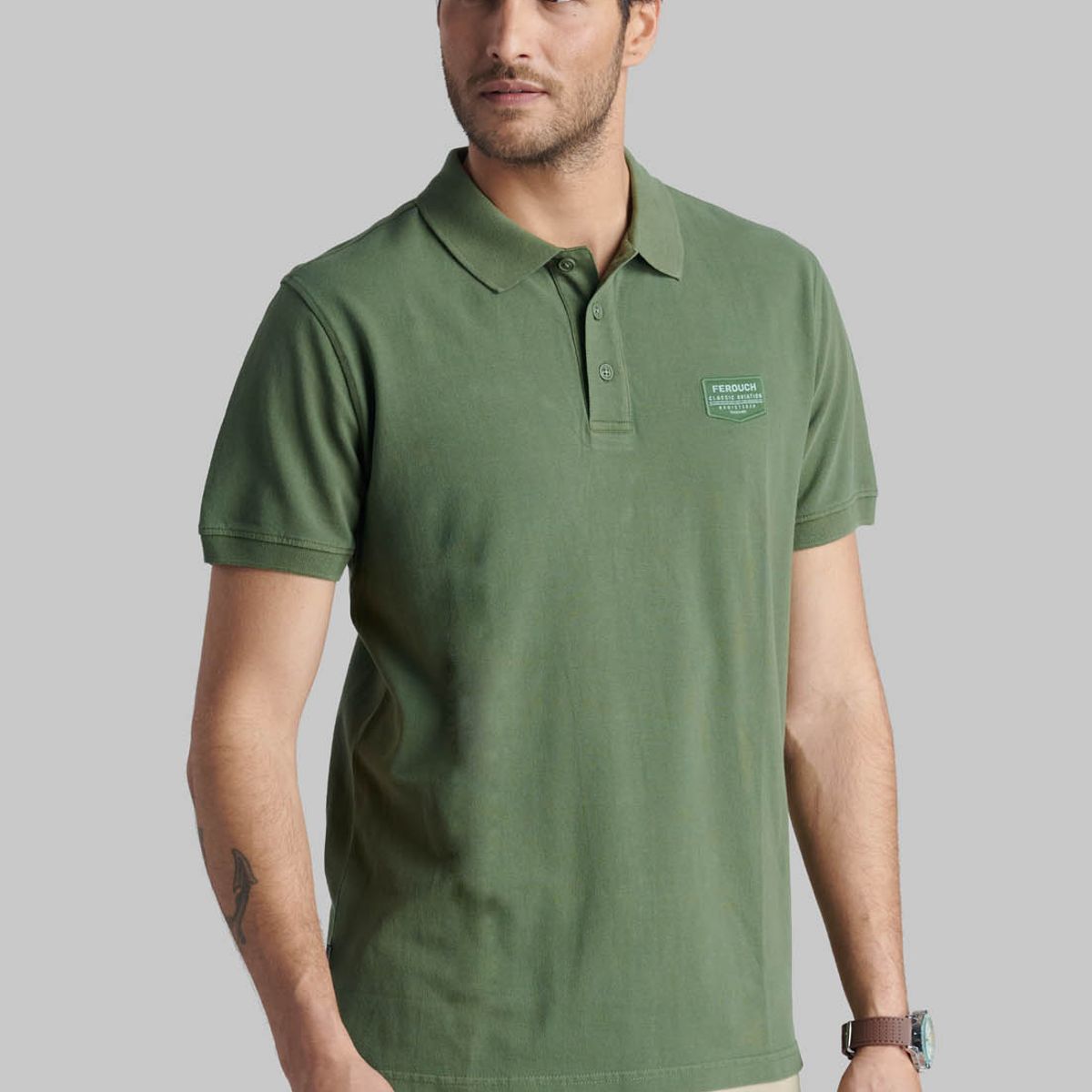 FEROUCH - Polera Boston Verde Ferouch