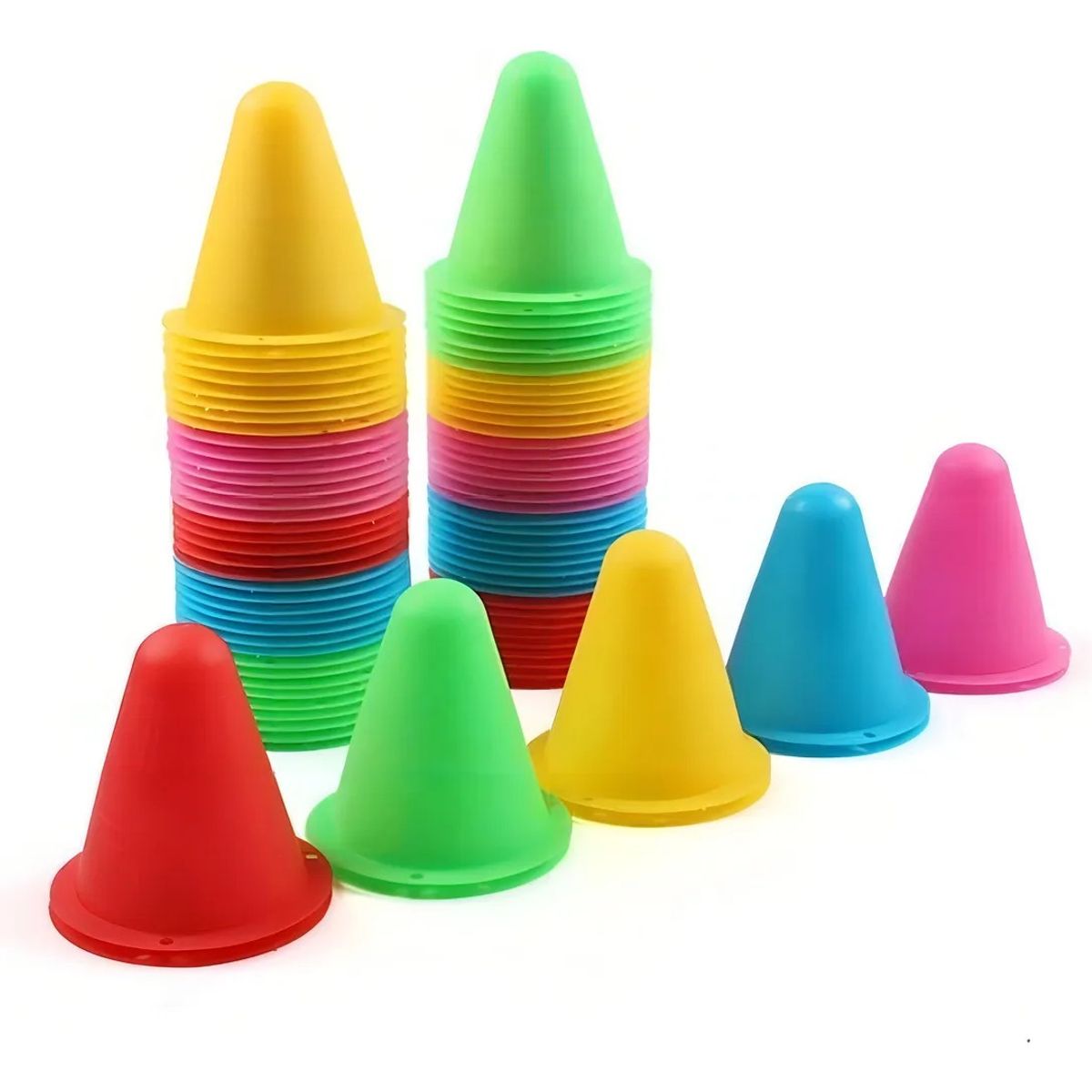 GENERICO - Set 10 Mini Conos Multicolor 9cm Para Agilidad Coordinación