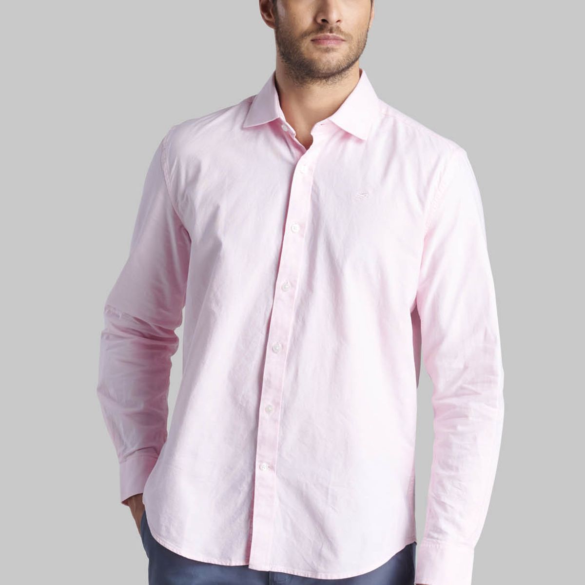 FEROUCH - Camisa Sport Oxford Rosado Ferouch