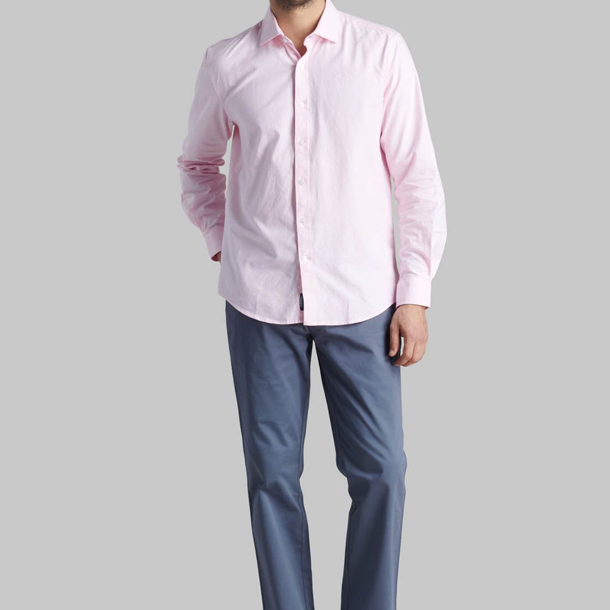 FEROUCH - Camisa Sport Oxford Rosado Ferouch
