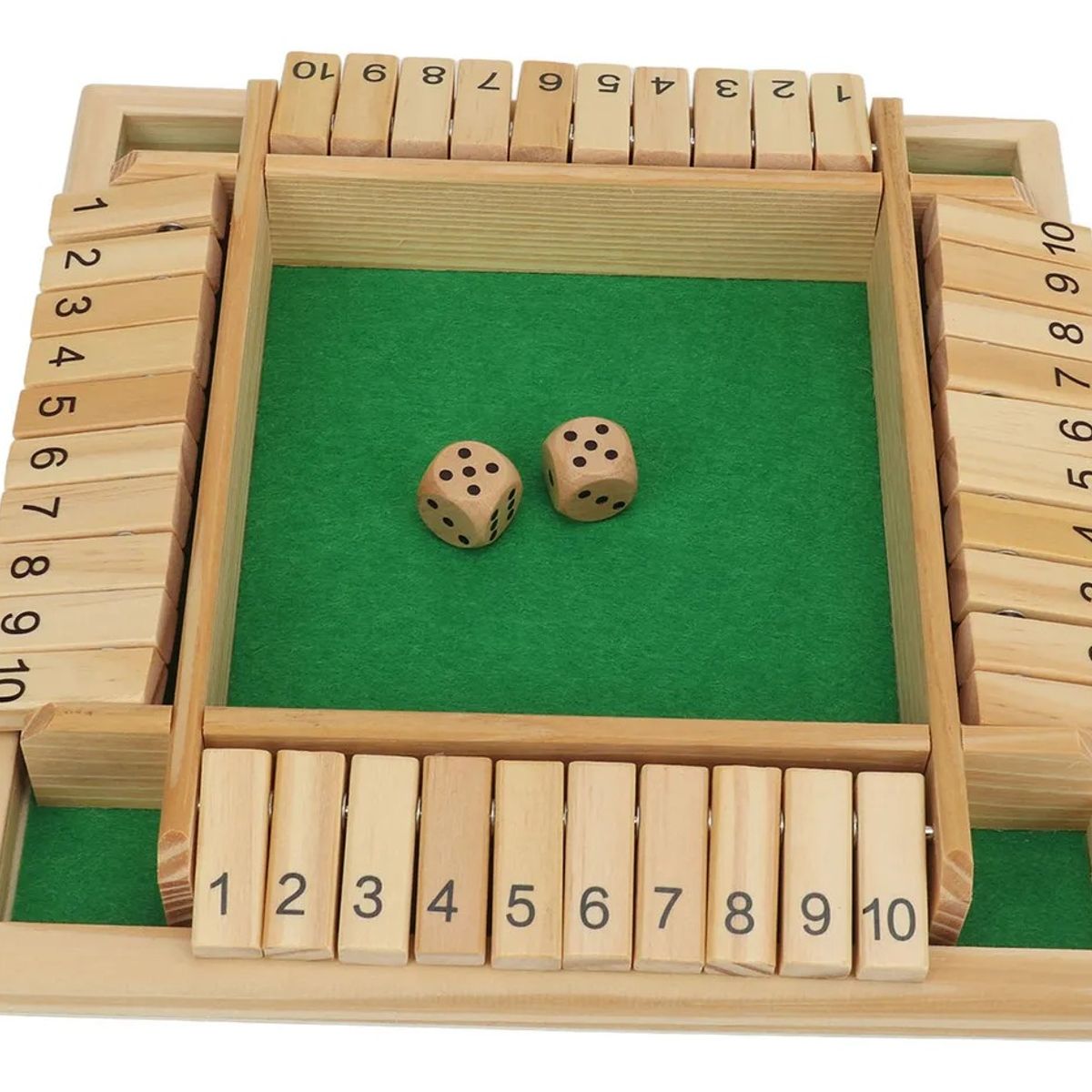 GENERICO - Juego de Mesa de Madera con Dados – 4 Jugadores, Educativo y Familiar