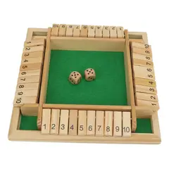 GENERICO - Juego de Mesa de Madera con Dados – 4 Jugadores, Educativo y Familiar