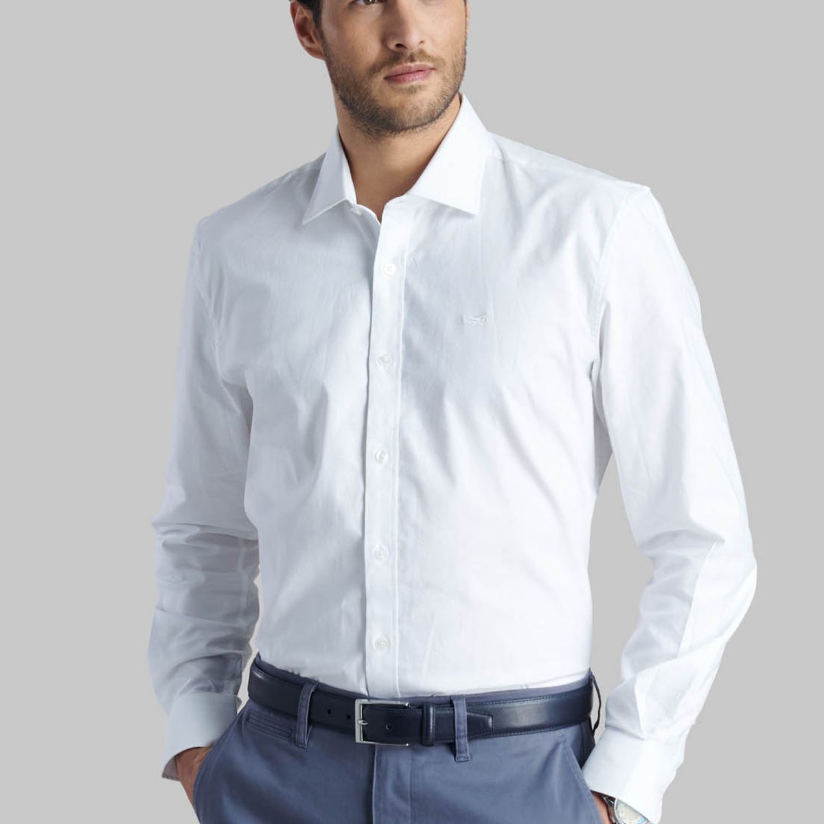 FEROUCH - Camisa Sport Oxford Blanco Ferouch