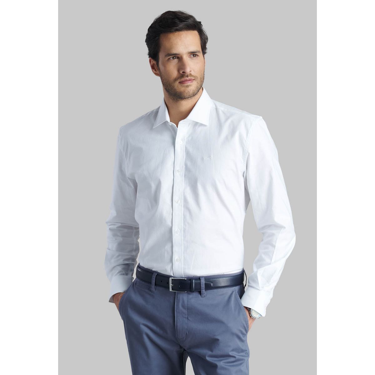 FEROUCH - Camisa Sport Oxford Blanco Ferouch