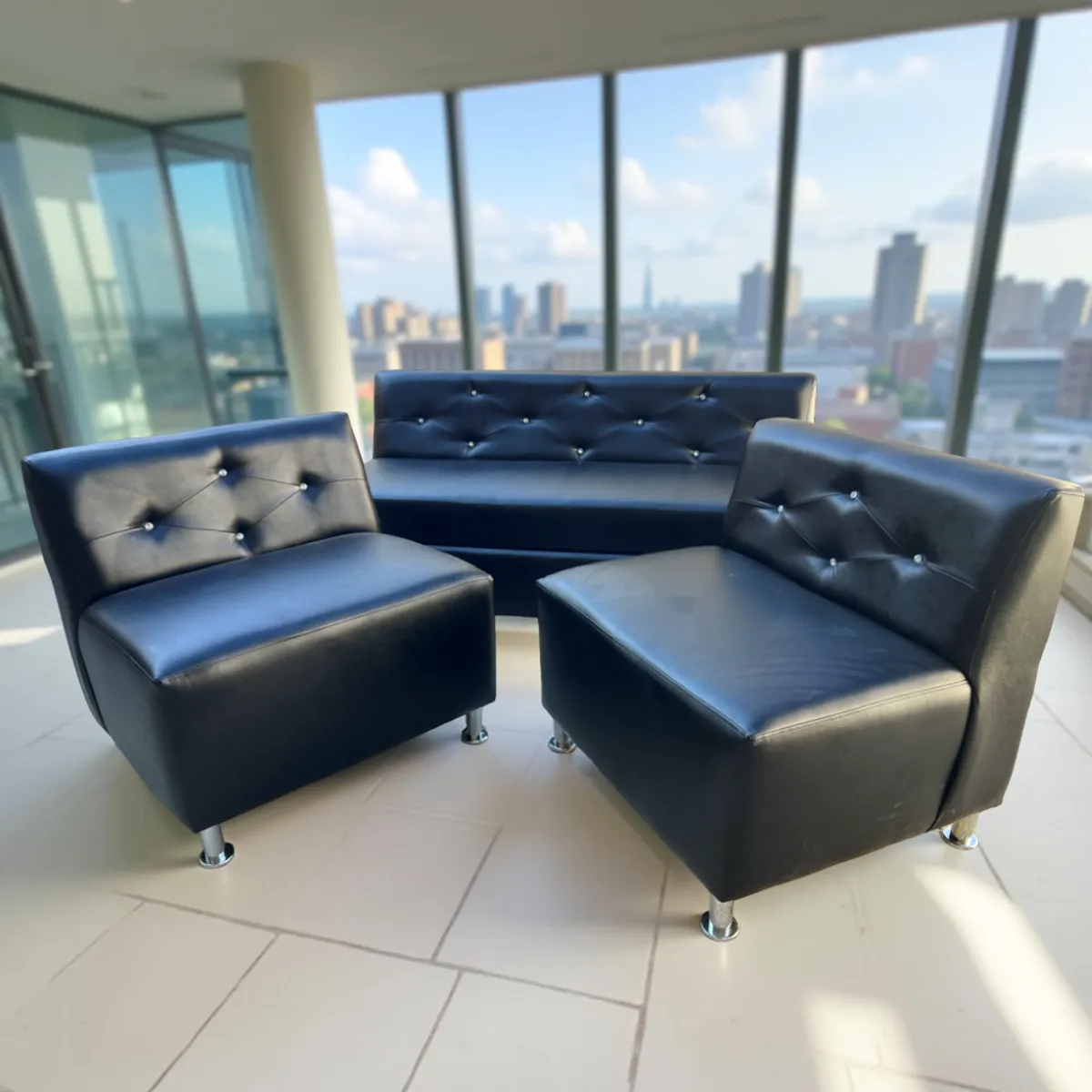 MUEBLES NEW - JUEGO DE LIVING CON BAÚL