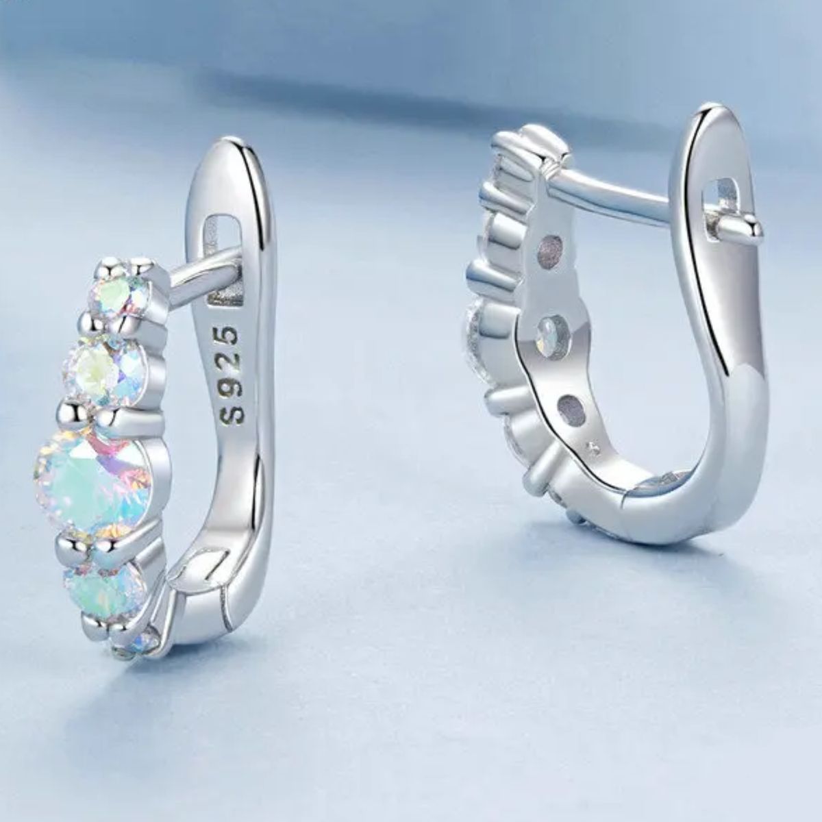 LK LUKSO - Aros Plata 925 con Circones Aurora Boreal 