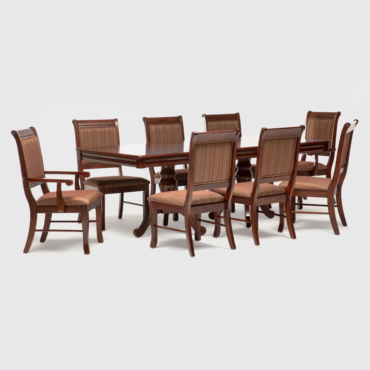 DANIELS - Mesa Comedor Madera + 6 Sillas + 2 Sitiales Ternara