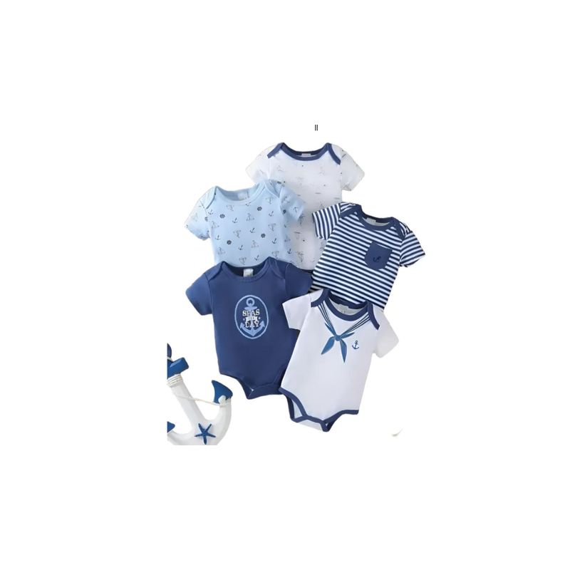 ENCANTO - Pack 5 Bodys Bebé Algodón Colores - ENVIO GRATIS