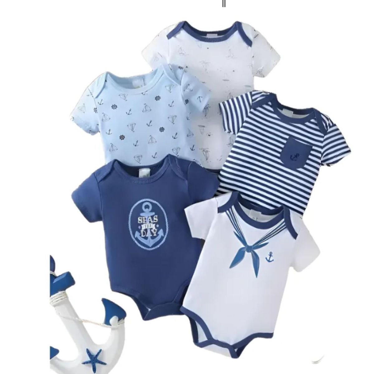 ENCANTO - Pack 5 Bodys Bebé Algodón Colores - ENVIO GRATIS