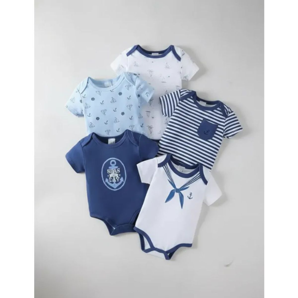 ENCANTO - Pack 5 Bodys Bebé Algodón Colores - ENVIO GRATIS