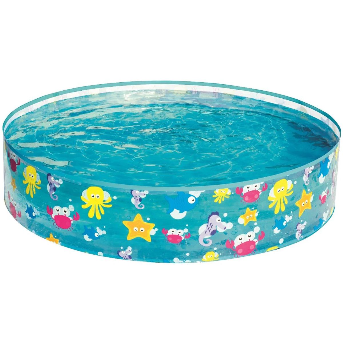 BESTWAY - Piscina Bestway Fondo Marino + Parche 122x25cm Color Azul Marino.