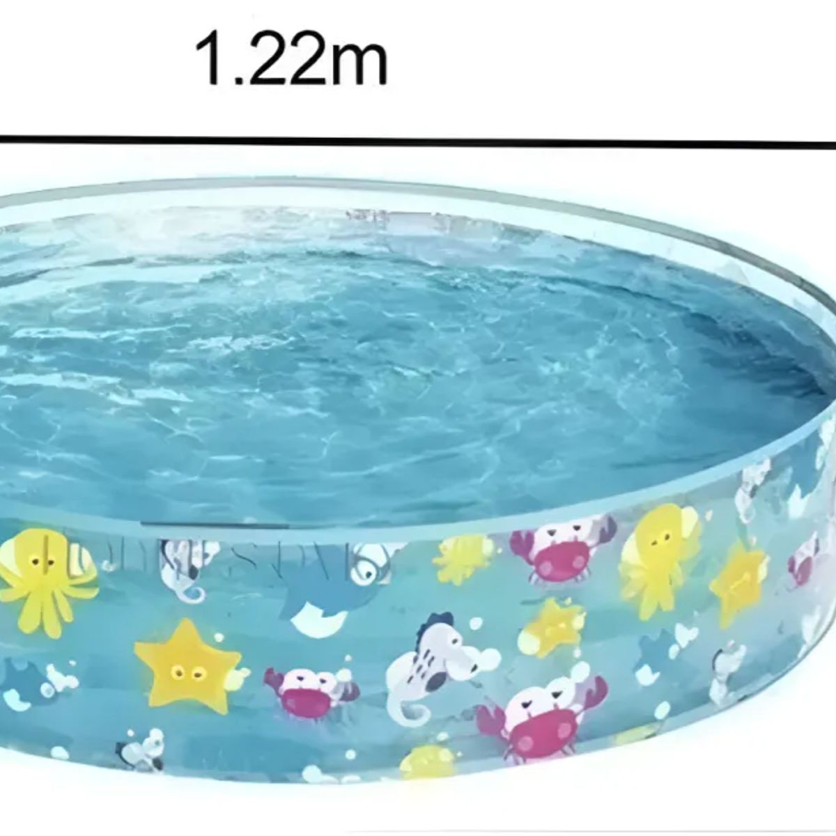 BESTWAY - Piscina Bestway Fondo Marino + Parche 122x25cm Color Azul Marino.