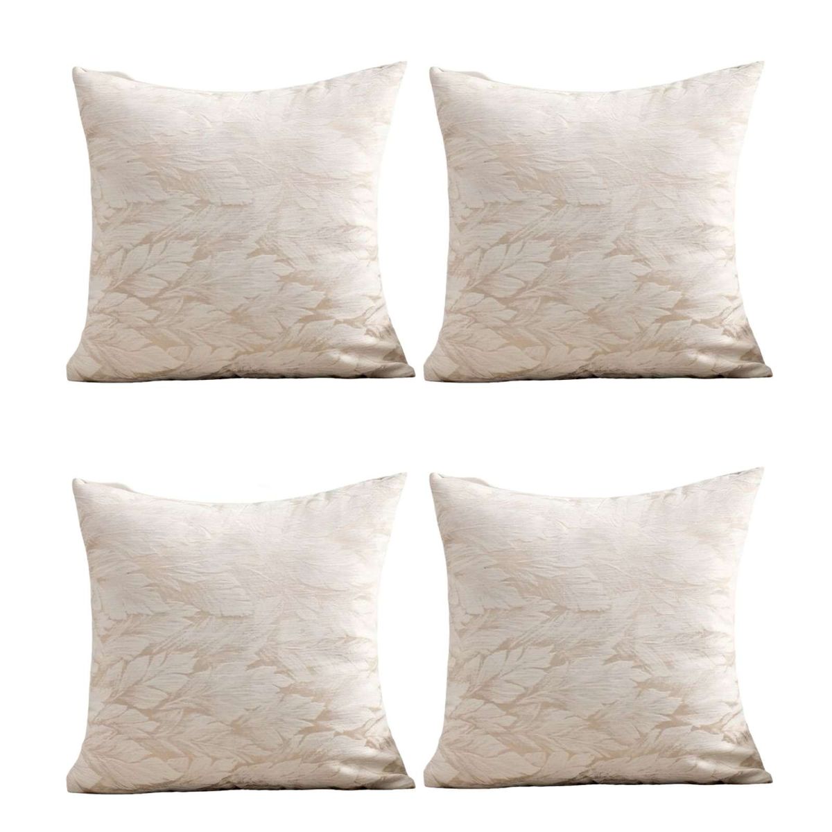 GENERICO - JUEGO DE 4 FUNDAS DE COJINES DISEÑO HOJA 45CM X 45 CM A5…