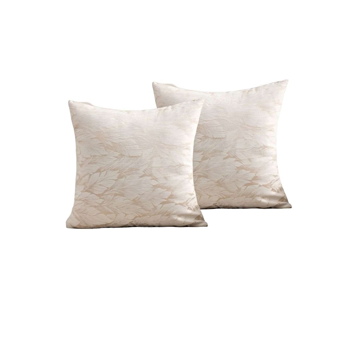 GENERICO - JUEGO DE 2 FUNDAS DE COJINES DISEÑO HOJA 45CM X 45 CM A5