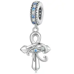 LK LUKSO - Charm Cruz Guardián con Ojo Divino en Plata 925