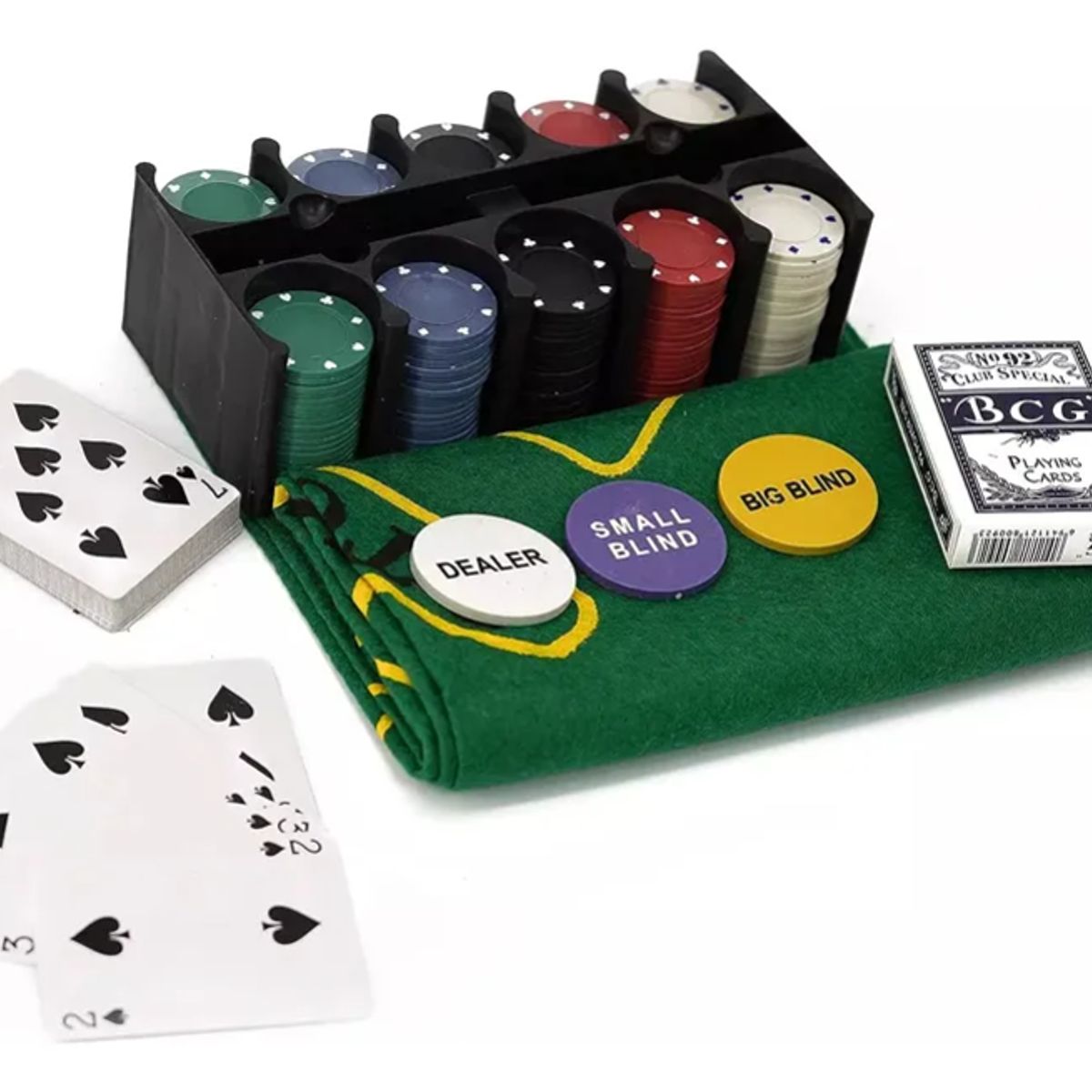 GENERICO - Set Poker 200 Fichas Texas Holdem