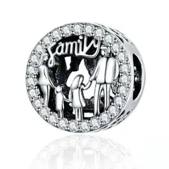 LK LUKSO - Charm Familia en Plata 925 con Circones Brillantes