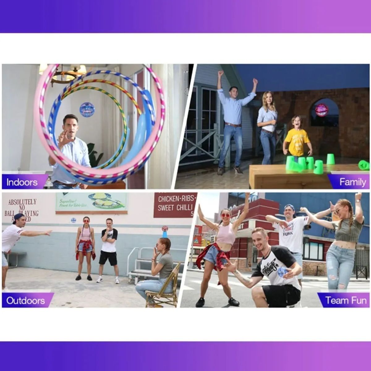 GENERICO - Pelota Voladora Esfera Luz Led Rgb Mini Drone