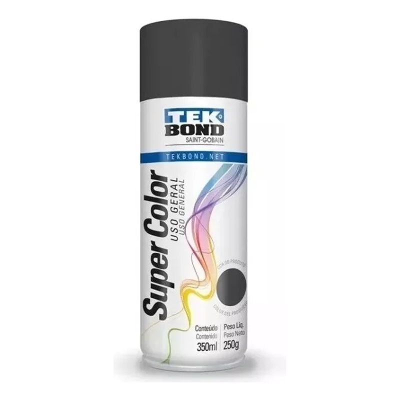 TEKBOND - Pintura En Aerosol  Spray Negro Brillante 350ml