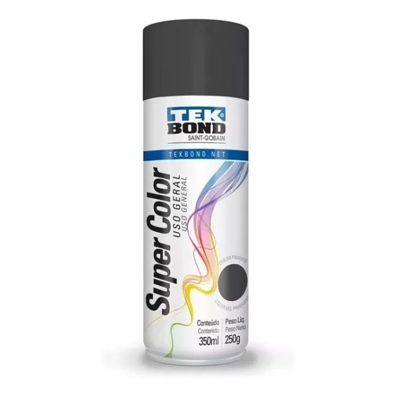 TEKBOND - Pintura En Aerosol  Spray Negro Opaco 350ml